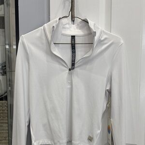 Vuori White Half-Zip Sweatshirt